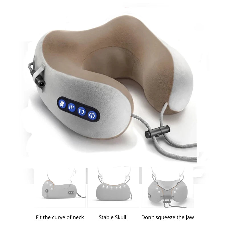 Multifunctional Portable U Shaped Electric Neck Massager Pillow