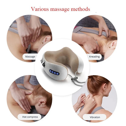 Multifunctional Portable U Shaped Electric Neck Massager Pillow