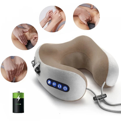 Multifunctional Portable U Shaped Electric Neck Massager Pillow