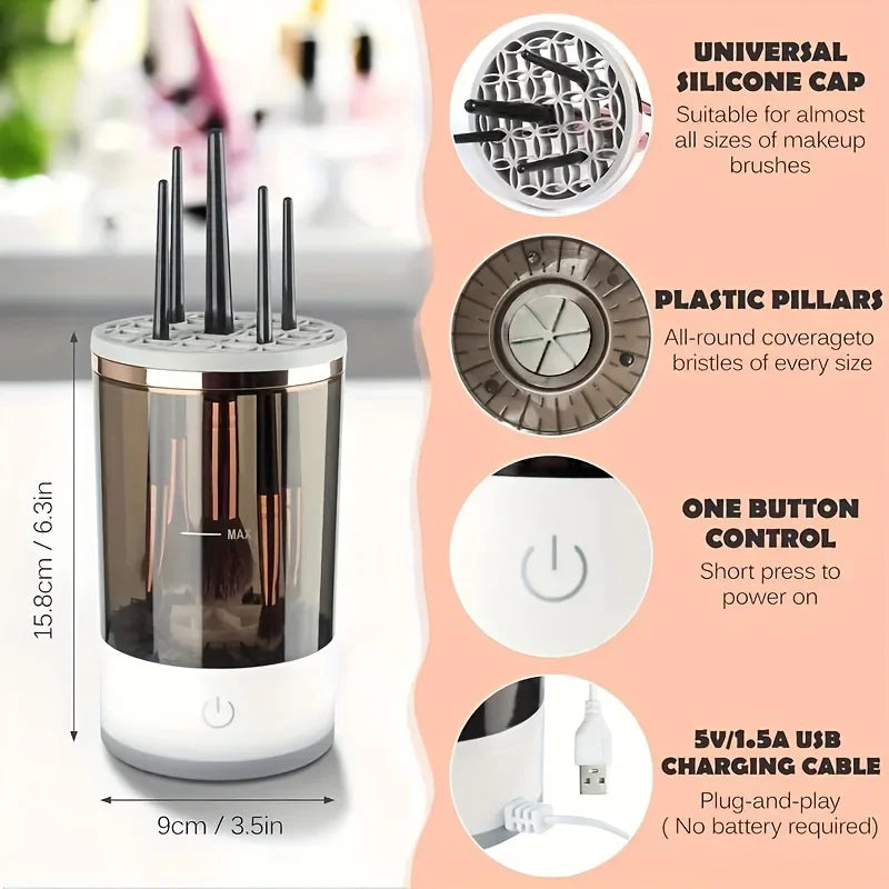 USB Plug Portable Electric Makeup Brush Cleaner